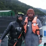 Mujer buzo en Aysén